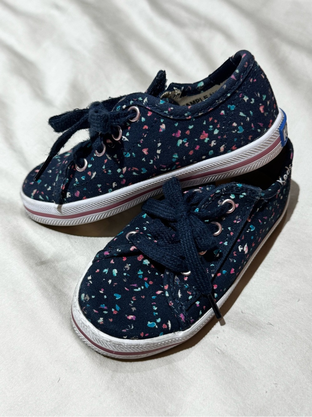 Keds Navy Floral Canvas Kids Sneakers